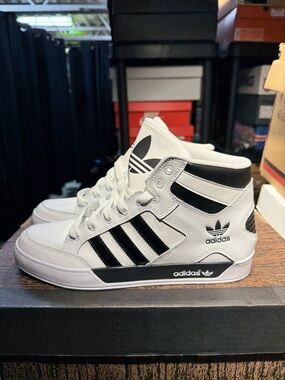 ADIDAS HARD COURT HI BLACK WHITE US10.5 MENS RUN DMC PHARRELL HUMAN MADE